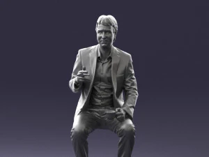 man in pose 0240 3D Model