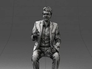 man in pose 0240 3D Model