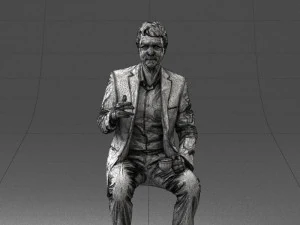 man in pose 0240 3D Model