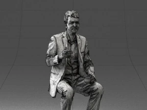 man in pose 0240 3D Model