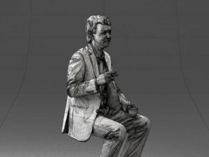 man in pose 0240 3D Model