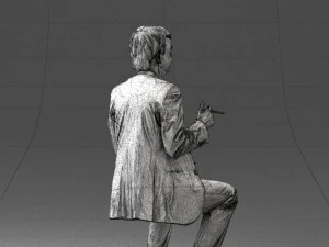 man in pose 0240 3D Model