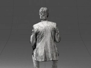 man in pose 0240 3D Model