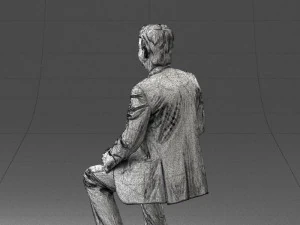 man in pose 0240 3D Model