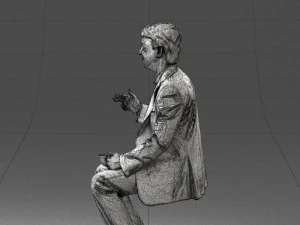 man in pose 0240 3D Model