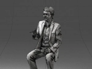 man in pose 0240 3D Model