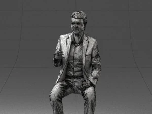 man in pose 0240 3D Model