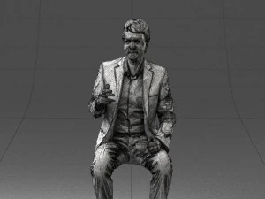 man in pose 0240 3D Model