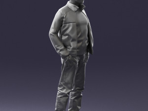 man in red t-shirt 0244 Modelo 3D