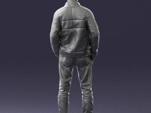 man in red t-shirt 0244 Modelo 3D