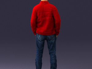 man in red t-shirt 0244 3d print ready 3Dプリントモデル