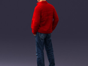 man in red t-shirt 0244 3d print ready 3Dプリントモデル