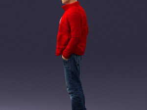 man in red t-shirt 0244 3d print ready 3Dプリントモデル