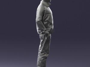 man in red t-shirt 0244 3d print ready 3Dプリントモデル