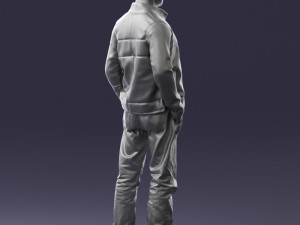 man in red t-shirt 0244 3d print ready 3Dプリントモデル
