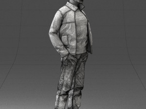 man in red t-shirt 0244 3d print ready 3Dプリントモデル