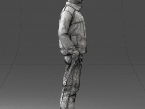 man in red t-shirt 0244 3d print ready 3Dプリントモデル