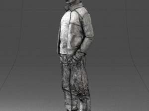 man in red t-shirt 0244 3d print ready 3Dプリントモデル