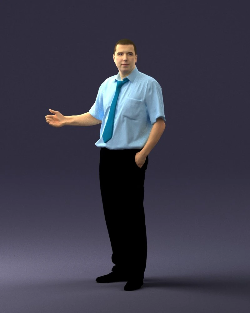man in pose 0245 3D Model .c4d .max .obj .3ds .fbx .stl .blend 