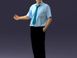 man in pose 0245 3D Model
