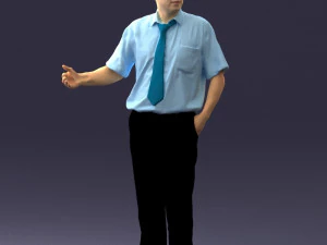 man in pose 0245 3D Model