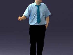 man in pose 0245 3D Model