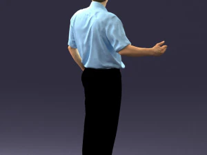 man in pose 0245 3D Model