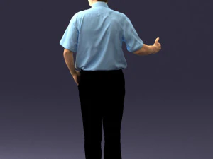 man in pose 0245 3D Model