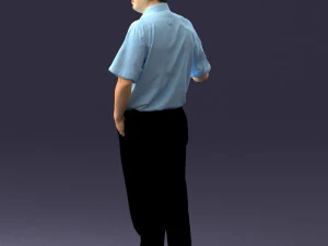 man in pose 0245 3D Model