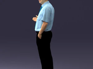 man in pose 0245 3D Model