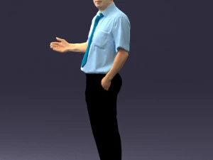 man in pose 0245 3D Model