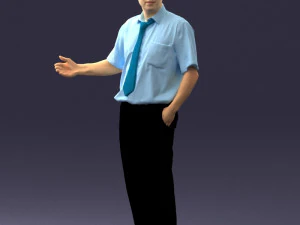 man in pose 0245 3D Model