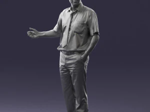man in pose 0245 3D Model