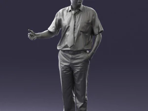 man in pose 0245 3D Model