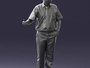 man in pose 0245 3D Model