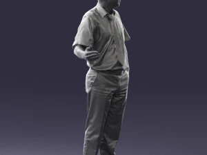 man in pose 0245 3D Model