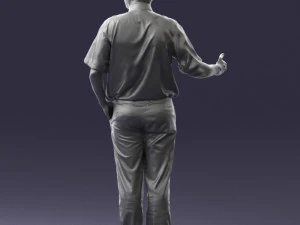 man in pose 0245 3D Model
