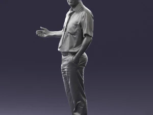 man in pose 0245 3D Model