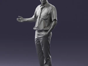man in pose 0245 3D Model