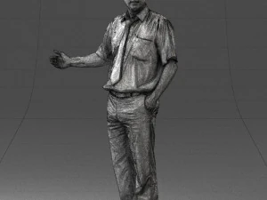 man in pose 0245 3D Model