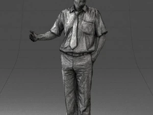 man in pose 0245 3D Model