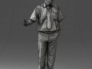 man in pose 0245 3D Model