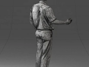 man in pose 0245 3D Model