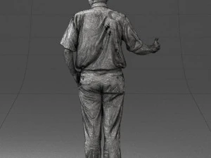 man in pose 0245 3D Model