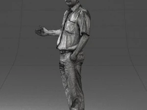 man in pose 0245 3D Model
