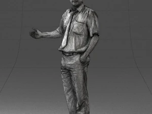 man in pose 0245 3D Model