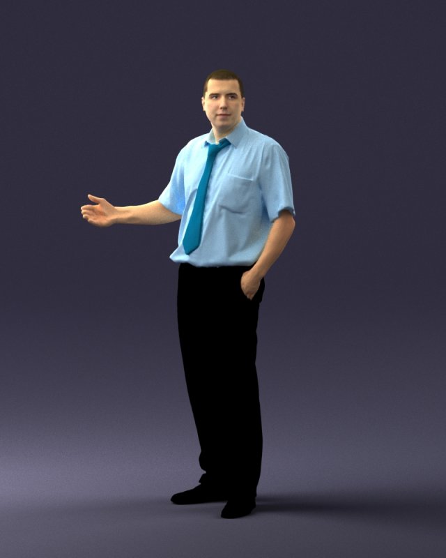 man in pose 0245 3d print ready 3D Print Model .c4d .max .obj .3ds .fbx .stl .blend 