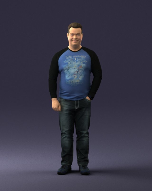 man in pose 0249 3d print ready 3D 打印模型 .c4d .max .obj .3ds .fbx .stl .blend 