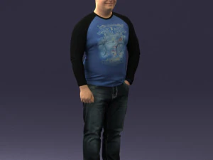 man in pose 0249 3d print ready 3D Print Model