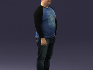 man in pose 0249 3d print ready 3D Print Model